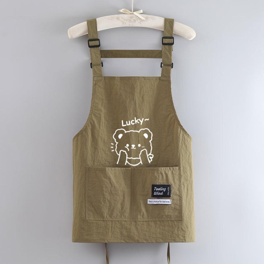 Anti-fouling Chef Apron Waterproof Cooking Baking Bibs Portable Kitchen Apron for Home Kitchen