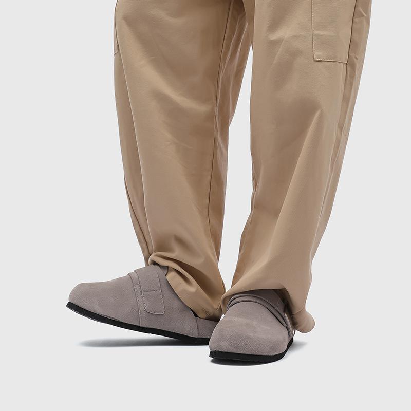 Маленькие по дизайну туфли Boken для мужчин, удобные и нескользящие для ношения на улице, ленивые шлепанцы для ношения на улице на одной педали 59901 серый-J