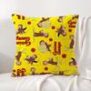 Cute GGeorge Monkey Curious Cushion Cover Natural Linen Pillow Cover DoubleSided Print Cushion Case for Sofa Home Decor Gift