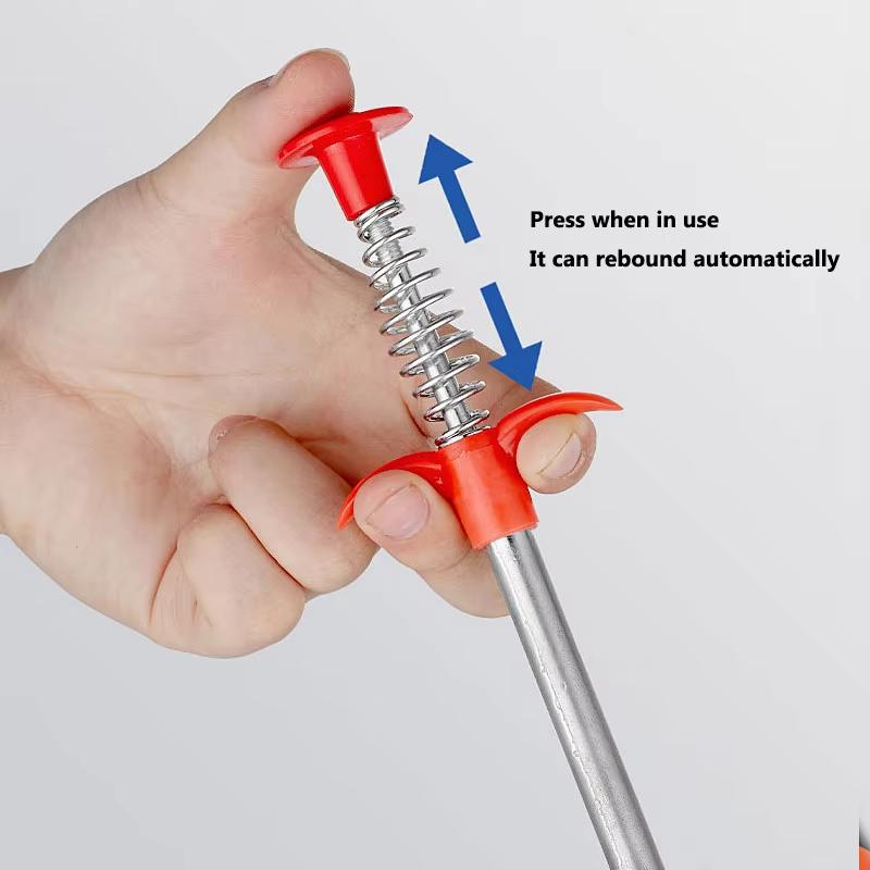 60/160cm Spring Pipe Dredging Tools Drain Snake Drain Cleaner Sticks Clog Remover Cleaning Household KitchenBending Sink Tool