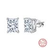 ORSA JEWELS Серьги-гвоздики из стерлингового серебра 925 пробы с муассанитом D цвета, сияющая огранка, изысканные серьги для женщин, блестящие серьги, ювелирные изделия SMOE06