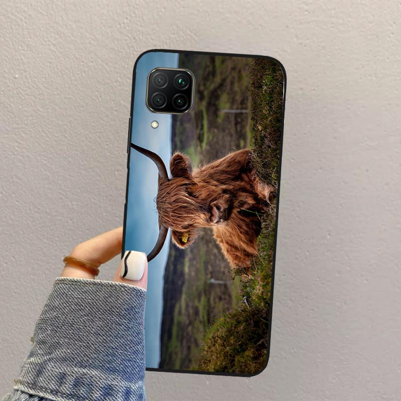 Highland Cow Animal For Huawei Nova Y73 Y72 Y61 Y91 Y70 Y60 Y90 12s 12i 11i 8i 9 10 SE P30 P40 Lite P60 Pro Case