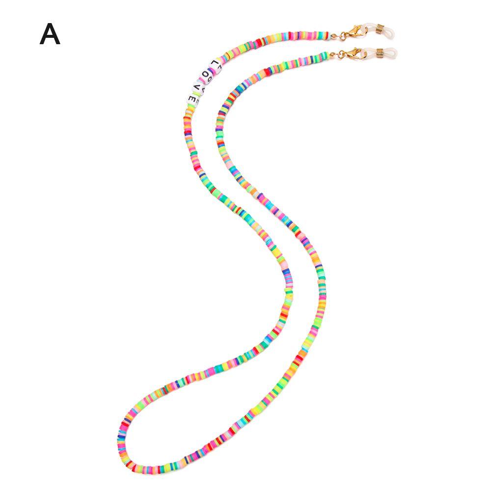 Женский Девочки Мягкая Полимерная Глина Нескользящая Цепочка для Очков Шнурок для Очков Шейный Ремешок Шнур Веревка для Солнцезащитных Очков