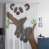 Спящая панда мультфильм роскошные шифоновые прозрачные шторы для гостиной спальни украшение окна вуаль тюль занавеска