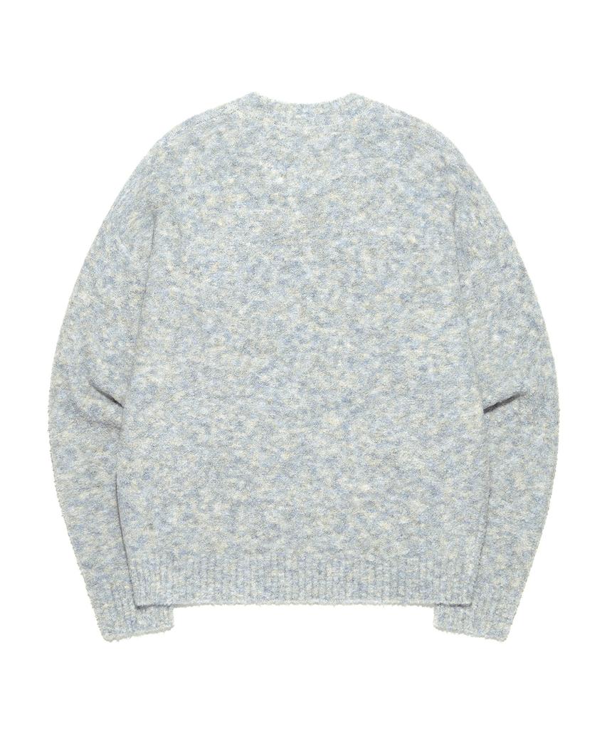 LEE Boucle Chain Embroidered Logo Knit Light Blue