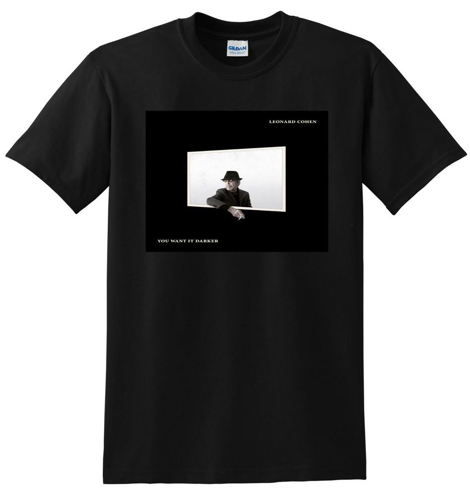 LEONARD COHEN T SHIRT you want it darker vinyl cd cover SMALL MEDIUM LARGE XL Unisex T-Shirt