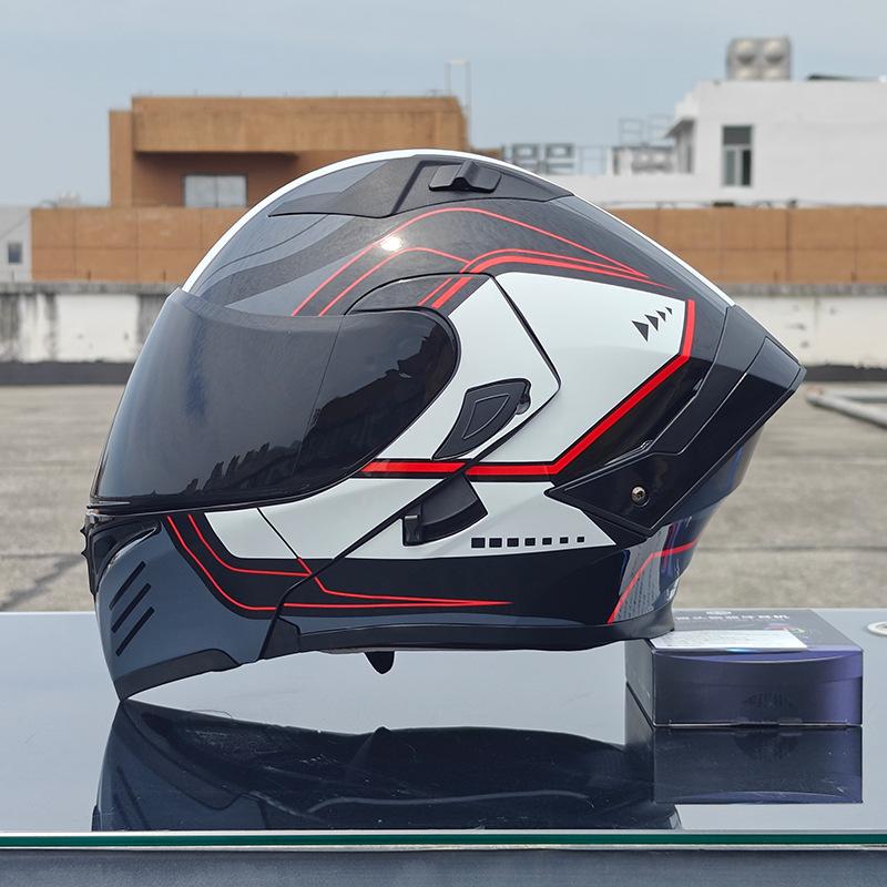 New Motorcycle Helmet Men's Face Helmet Women's Locomotive Full Helmet Summer Double Lens Universal In All Seasons