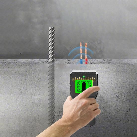 Электрический детектор 7-в-1 с ЖК-экраном, высокоточной звуковой сигнализацией, компактным дизайном, портативным многоцелевым искателем проводов