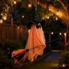 Festive Party Atmosphere Accessory Halloween Ghost Witch Broom Hanging Ornament, Spooky Hat Floating Prop Pendants for Indoor Outdoor Haunted