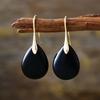 Luxury New Simple High Quality Natural Stone Crystal Amethyst Pendant Earrings Earrings European and American Popular Jewelry Jewelry