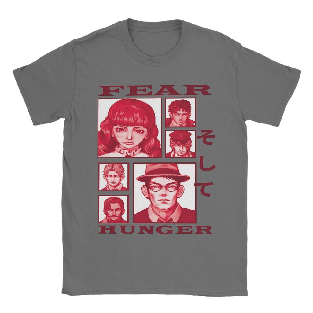 Новинка Fear And Hunger Инди Хоррор Футболка Мужская Круглый Вырез Короткий Рукав Топы Хлопок Летняя Одежда