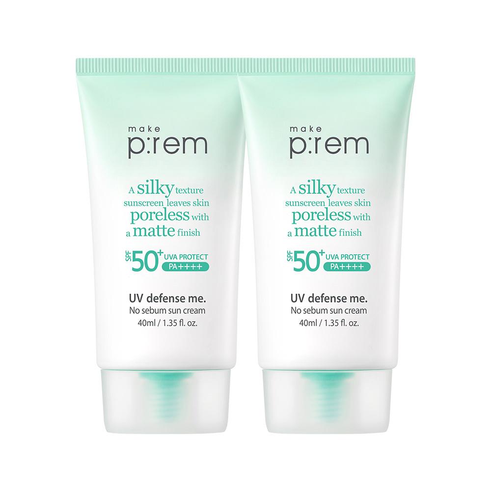 Make P:REM UV Defense Me No-Sebum Sunscreen 40ml+40ml Promotion (Choose 1)