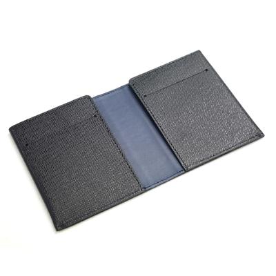 Зажим для денег Leather Craftsman flatII из натуральной кожи, тонкие ножницы для купюр VR011 BK для мужчин (черный)