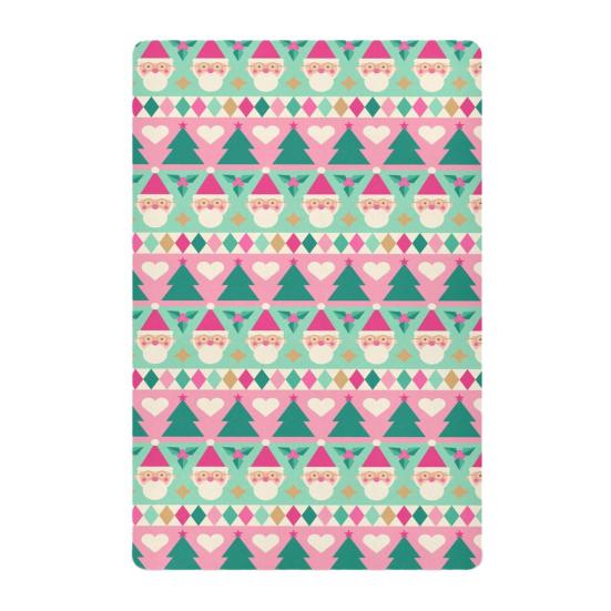 Рождественская простыня на матрас для детской кроватки Дед Мороз Рождественский носок Натяжная простыня для детской кроватки Чехол на матрас для детской кроватки с рождественской елкой для мальчиков и девочек Декор для детской кроватки