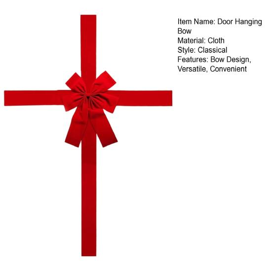 Рождественский подвесной бант на входную дверь, праздничные ленты, дверной подвес, DIY праздничный декор для упаковки подарков