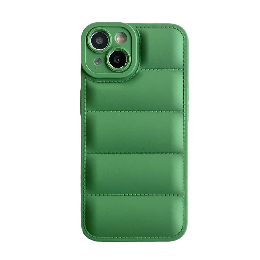 Однотонная куртка-пуховик из ТПУ подходит для чехла для мобильного телефона Apple 16, Simple 14Pro Anti-Drop 12XR Creative 11.
