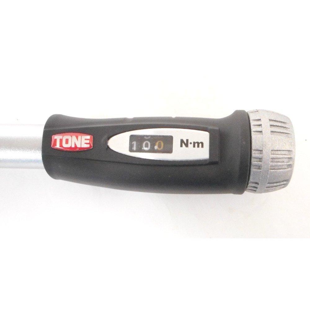TONE Preset Torque Wrench T3MN50, Direct-Set Type, 10-50 N·m, 9.5 mm (3/8 in) Drive, Black