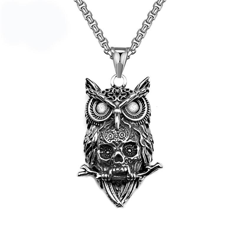 Креативный ночной клуб хип-хоп простая личность череп коровья голова титановая сталь ожерелье кулон для мужчин и женщин