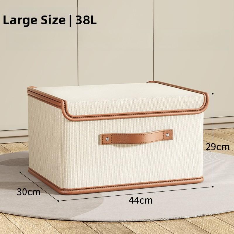 Large Capacity Oxford Fabric Storage Box with Flip Top Lid Clothes Organizer Foldable and Portable for Wardrobe