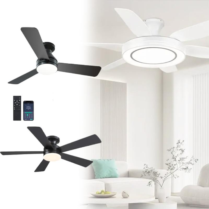 Потолочный вентилятор с подсветкой, бесшумная работа, товары для детской, дома, спальни, гостиной