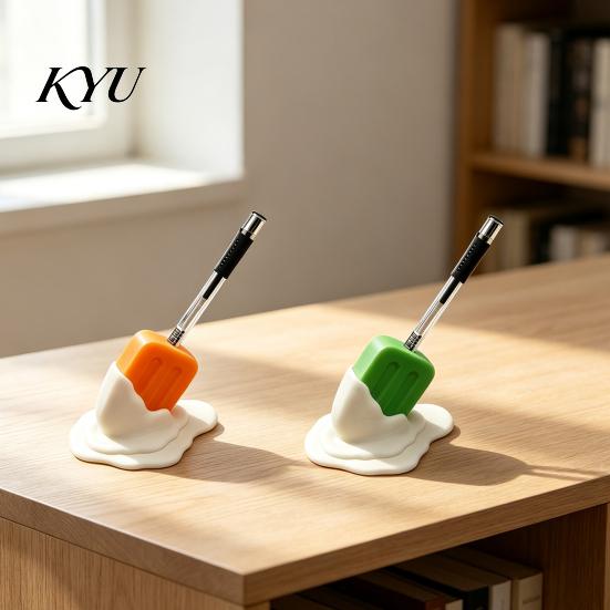 Student Desk Organizer Cute Melting Popsicle Pen Holder, Unique Decorative Stationery Organizer, Colorful Marker Holder Durable PLA Container