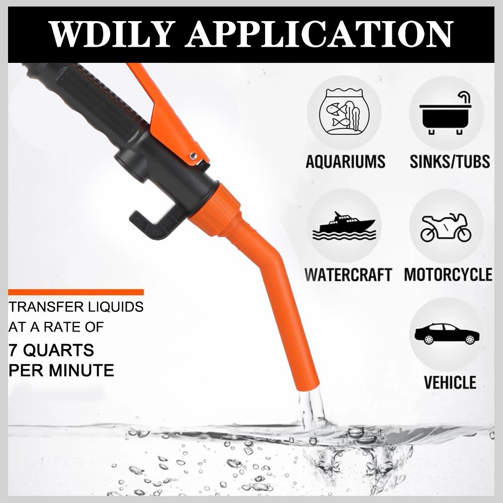 Инструменты для топливного бака, портативная всасывающая труба, автомобильный насос для газа и масла, шланг для поглощения воды и масла для внедорожников, грузовиков, автофургонов, лодок, электрических автоматических вакуумных насосов