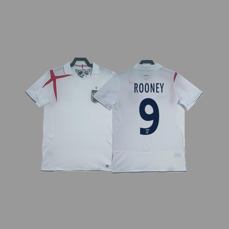 Vintage jersey Owen Rooney Beckham Lampard Gerrard classic football jersey England national team jersey