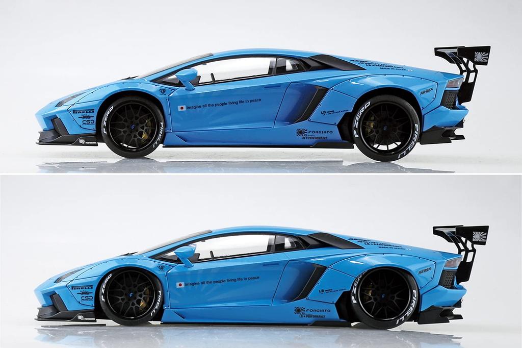 Aoshima Bunka Kyozai Серия Liberty Walk 17 LB Works Lamborghini Aventador 1 Пластиковая модель Небесно-голубой (АОСИМА) 1/24 Нет. Вер. Набор,