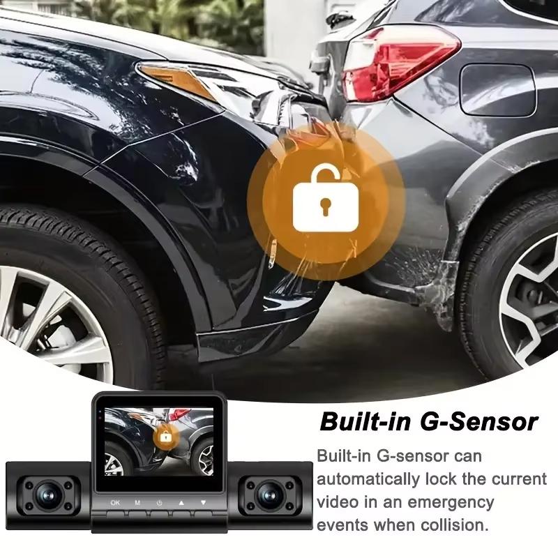 Автомобильный видеорегистратор, 4-канальная камера для вождения в черном ящике FHD 1080P, передняя, левая, правая, задняя, ночное видение, циклическая запись, видеорегистратор для транспортного средства