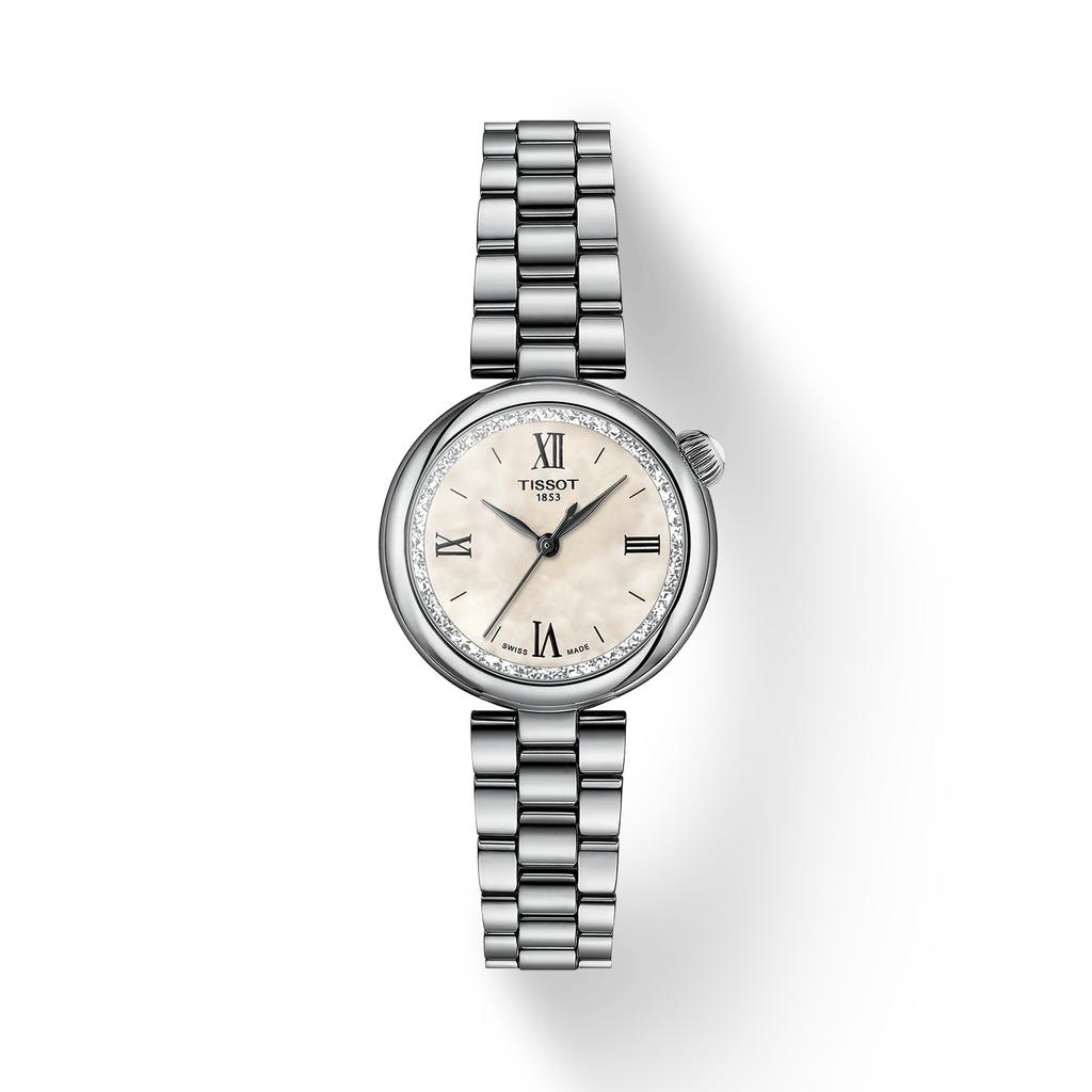 Tissot Мужские модные часы из нержавеющей стали с циферблатом из белого перламутра T152.010.11.118.00