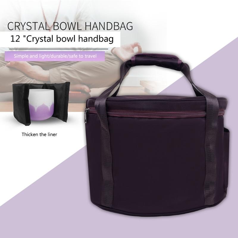 Portable Thicken Singing Bowl Carry Bag with Handle Carrying Cases Padded Travelling Bag Yoga Singing Bowl Carriers Bag