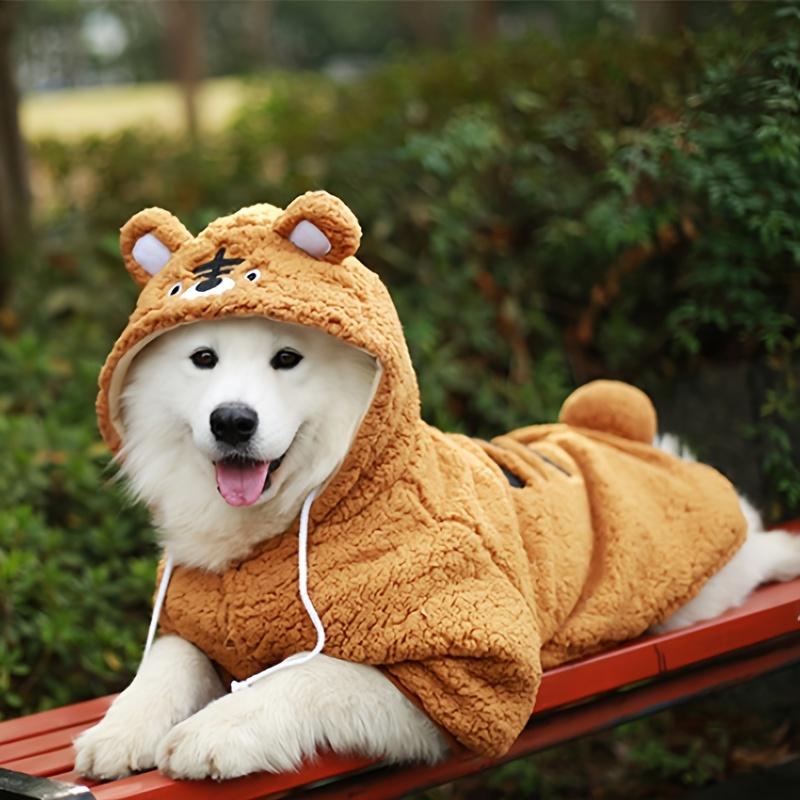 Утепленная одежда для собак средних и больших размеров, зимние костюмы для собак, одежда для щенков с рисунками панд и тигров