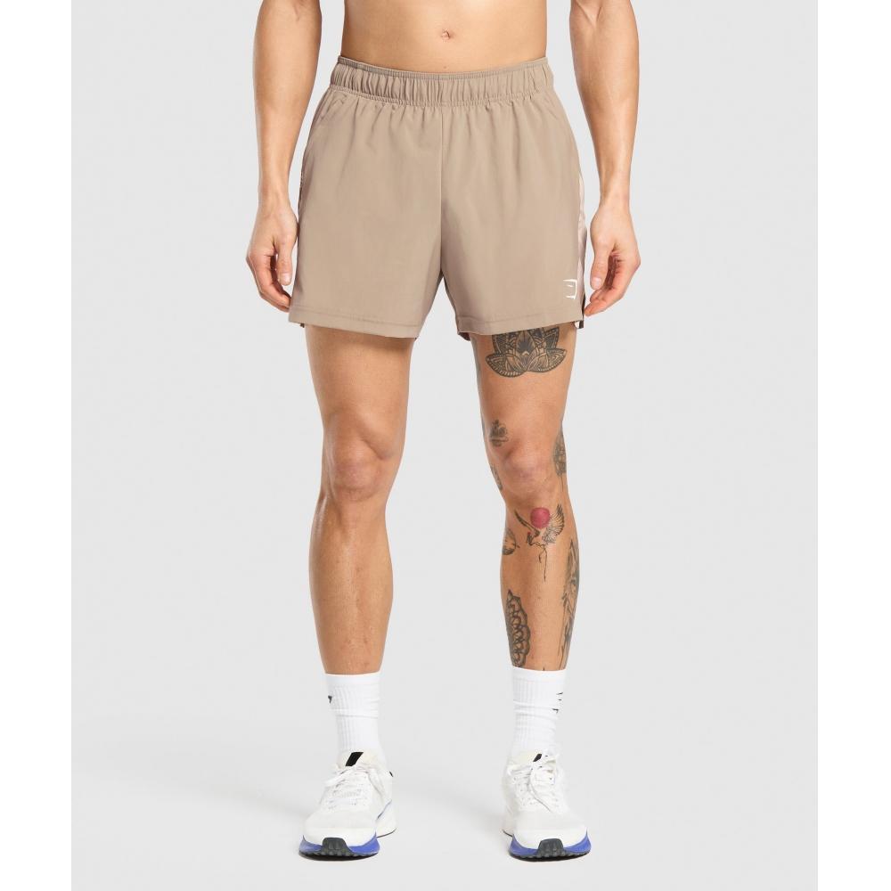 Gymshark Спортивные шорты 5 Цементно-коричневый Серый A1b3m Ncz7