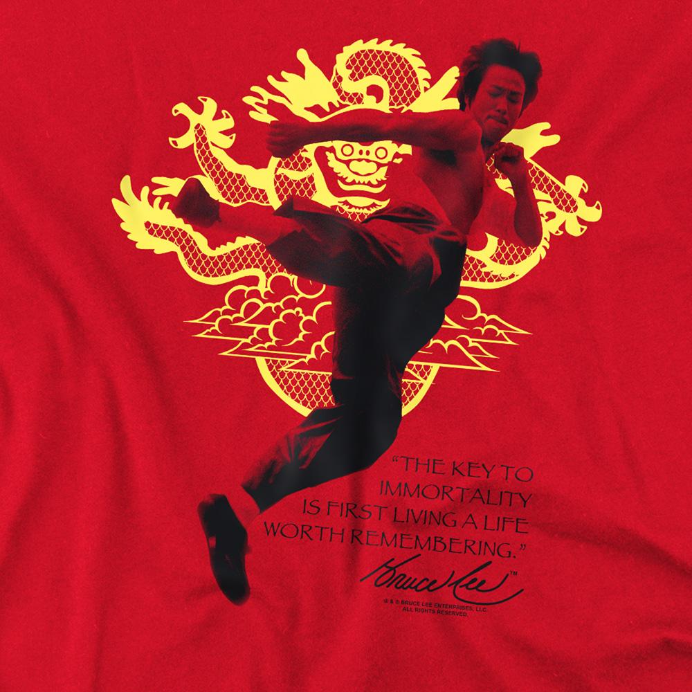 Bruce Lee Unisex Adult Immortal Dragon T-Shirt