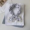 Flower Headband Printed Silk Scarf Sweet Floral Hairscarf Simple Cotton Linen Square Scarf  Women