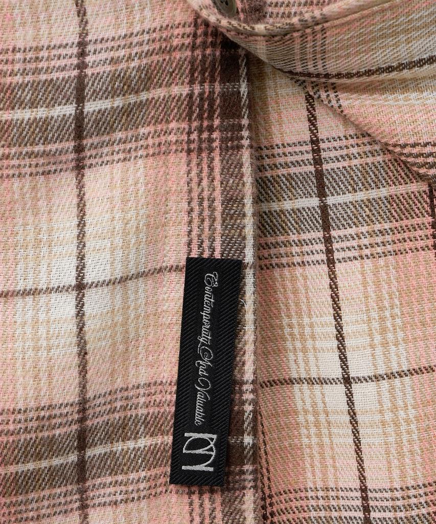 MINAV Flannel Over Check Shirt [Coral Beige]
