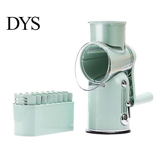 Stainless Steel Vegetable Slicer Manual Shredder, with Stable Suction Cup Base Design, 5 Removable Chopper Replaceable Blades Kitchen Chopper,