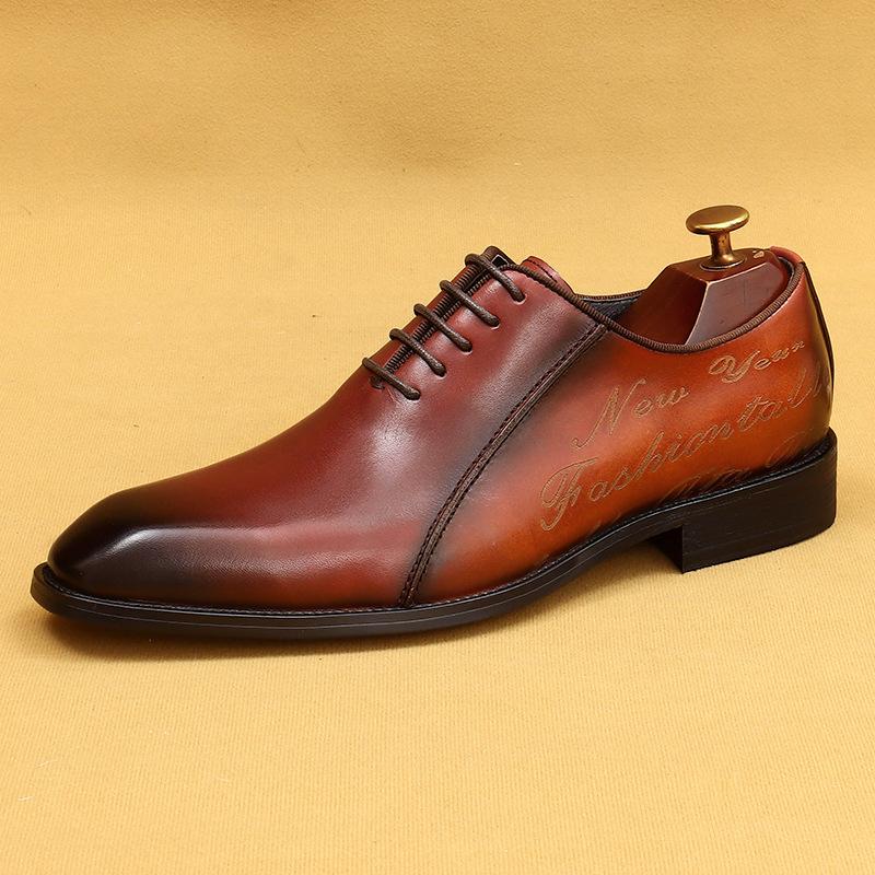Деловые туфли-оксфорды, британские цветные туфли с острым носком, мужские туфли, на шнуровке, кожаные туфли ручной работы