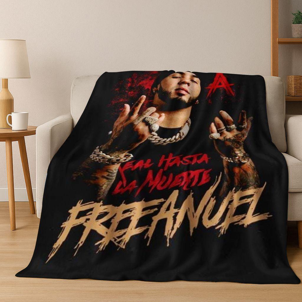 26 Style Anuel AA  Hip Hop Rapper Singer Flannel Blanket,Warm and Cozy Soft Throw Blanket for Home Bedroom Bed Sofa Cover Kid