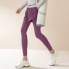 Женские брюки для йоги с высокой талией, имитация двух предметов, быстросохнущие, облегающие брюки, эластичные леггинсы с эффектом подтяжки ягодиц, цветные блоки, для фитнеса