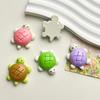 10Pcs Solid-Colored Small Turtle Cartoon Glossy Handmade Diy Resin Accessory Small Ornament