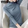 Весна и осень, полуводолазка, нижняя рубашка, однотонная тонкая верхняя одежда с длинными рукавами, тонкий свитер