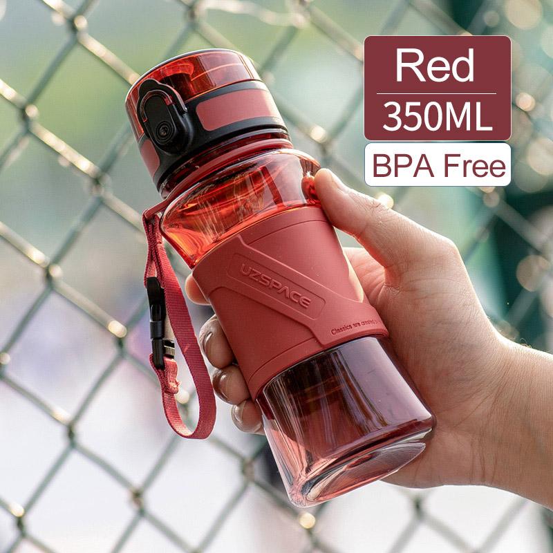 350 мл бутылки для воды UZSPACE, протеиновый шейкер без BPA, детский портативный герметичный спортивный инвентарь для напитков, уличный экологически чистый тритан