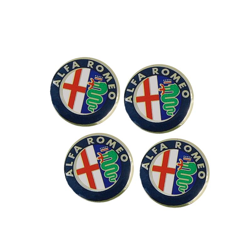 DGJLS1 5/10Pcs Aluminium Metal Car Key Emblem Stickers For Alfa Romeo 156 159 147 4C 8C 166 Giulia Giulietta Mito Stelvio Spider GT