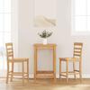 VidaXL Bar Stools 2 Pcs Natural Solid Rubberwood, Chair, Kitchen Bar Chair, Restaurant Chair, Chair of 4102540