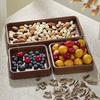 Stackable Candy Plate Wooden Fruit Tray Smooth Edge Tea Serving Plate  Candy Serving