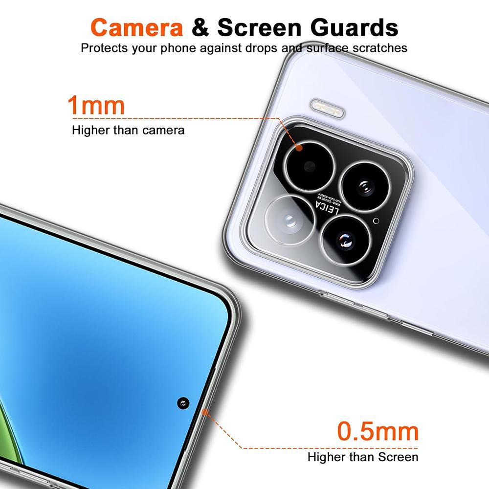 Прозрачный силиконовый мягкий чехол для Xiaomi 15T 15 14T 14 T T Pro, Ультратонкая задняя крышка для Xiaomi 15Ultra