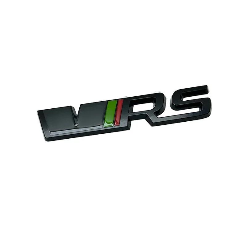 AAABV1 3D Metal VRS Sticker Car Styling for Skoda VRS Octavia Elroq Fabia Rapid Superb Kodiaq Front Grille Emblem Rear Trunk Decals
