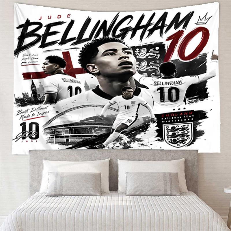 Jude Bellingham Tapestry for Bedroom Aesthetic Classroom Tapestries Wall Hanging for Living Room Dorm Office,Ideal Creative Gift