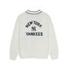 MLB Нью-Йорк Янкис Varsity Базовый кардиган на пуговицах Удобный Мягкий Свитер с длинным рукавом и буквой Унисекс свитер Цвет: Слоновая кость 3AKCV0151-50IVS
